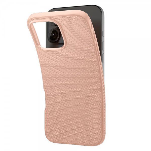 Spigen iPhone 16 Pro -kuori Liquid Air Rose Titanium