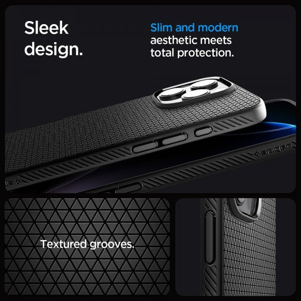 Spigen iPhone 16 Pro Kuori Liquid Air T MagFit Matte Black