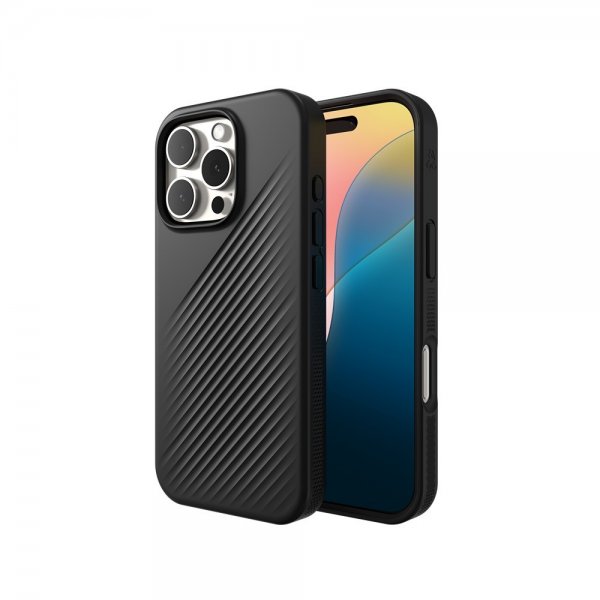 ZAGG iPhone 16 Pro Luxe Snap -suojakuori, musta