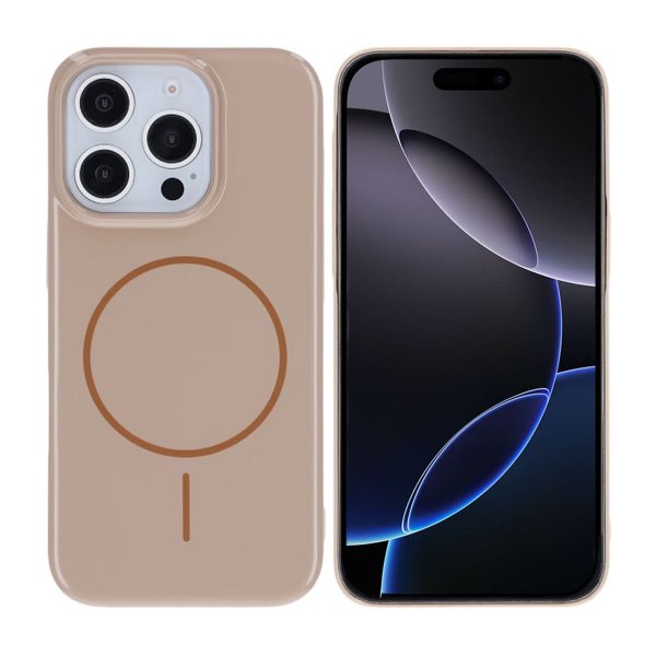 iPhone 16 Pro Kuori TPU MagSafe Kiiltävä Kulta