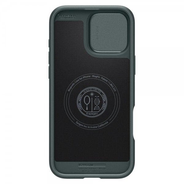 Spigen iPhone 16 Pro Kuori Optik Armor MagFit Abyss Green