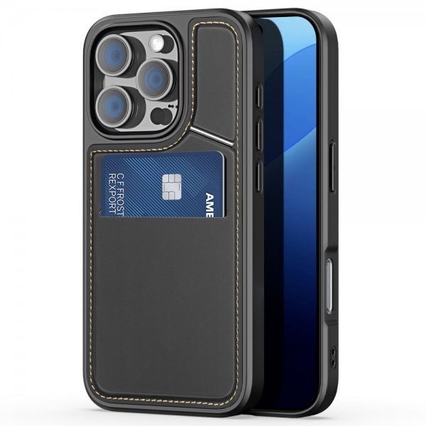 Dux Ducis iPhone 16 Pro Kuori Rafi II Series MagSafe Musta