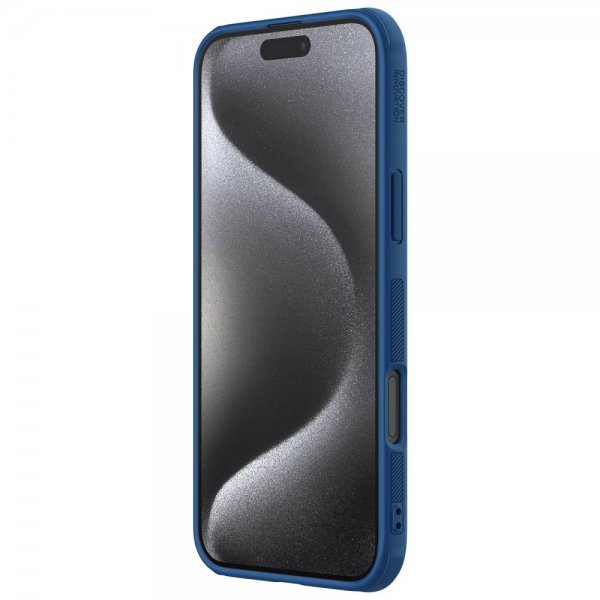 Nillkin iPhone 16 Pro -kuori Super Frosted Shield Pro MagSafe, sininen