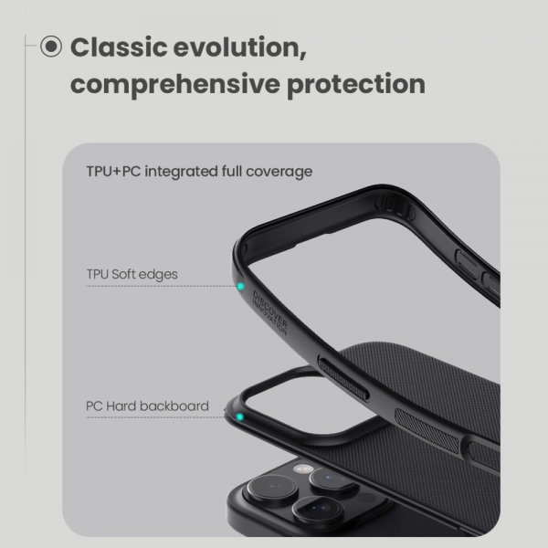 Nillkin iPhone 16 Pro -kuori Super Frosted Shield Pro MagSafe, sininen