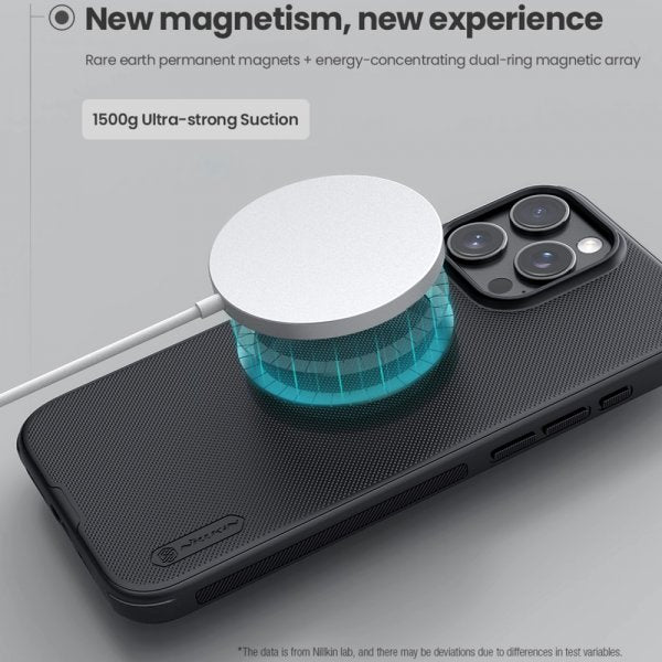 Nillkin iPhone 16 Pro -kuori Super Frosted Shield Pro MagSafe, sininen