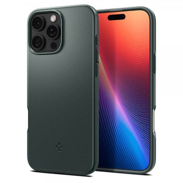 Spigen iPhone 16 Pro Kuori Thin Fit MagFit Abyss Green