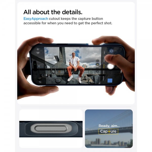 Spigen iPhone 16 Pro Kuori Thin Fit MagFit Metal Slate