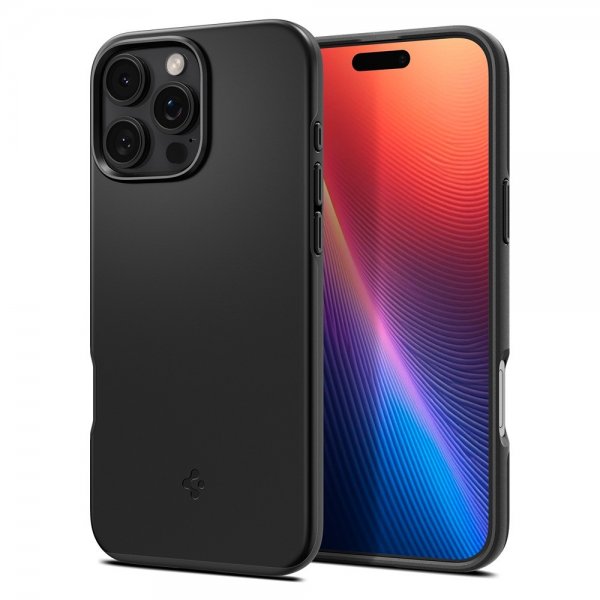 Spigen iPhone 16 Pro Kuori Thin Fit MagFit Musta