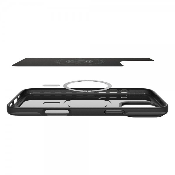 Spigen iPhone 16 Pro Kuori Thin Fit MagFit Musta