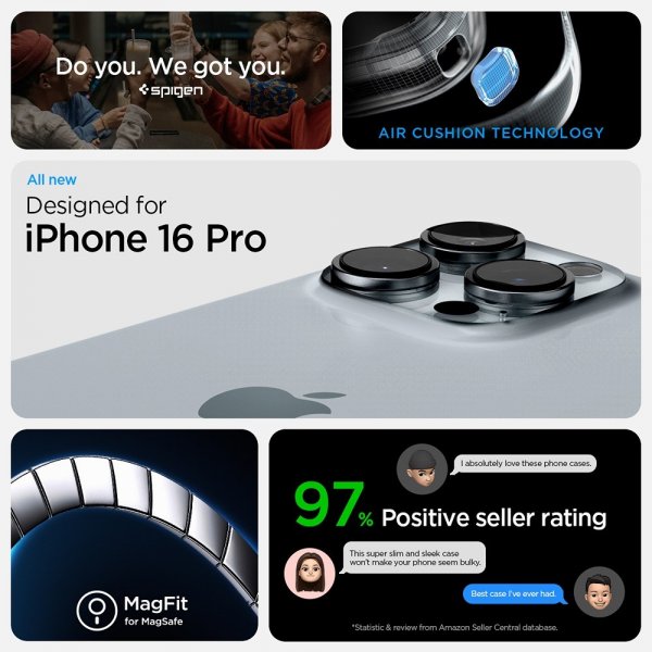 Spigen iPhone 16 Pro Kuori Tough Armor MagFit Musta