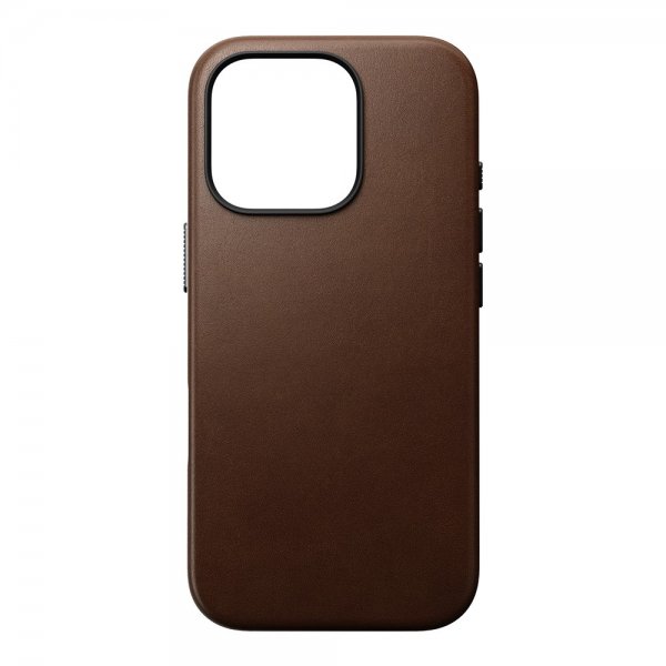 Nomad iPhone 16 Pro -kuori, perinteinen nahkainen suojakuori, ruskea