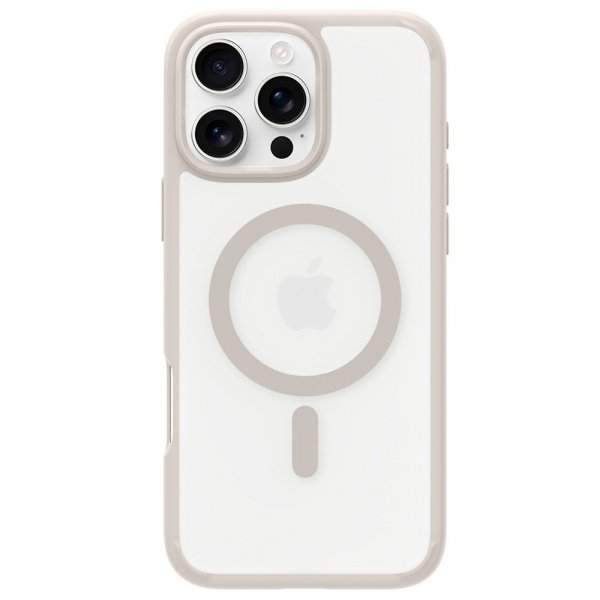 Spigen iPhone 16 Pro -kuori Ultra Hybrid MagFit Frost Natural Titanium