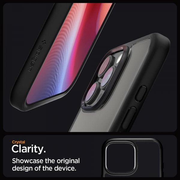 Spigen iPhone 16 Pro Kuori Ultra Hybrid Matta Musta