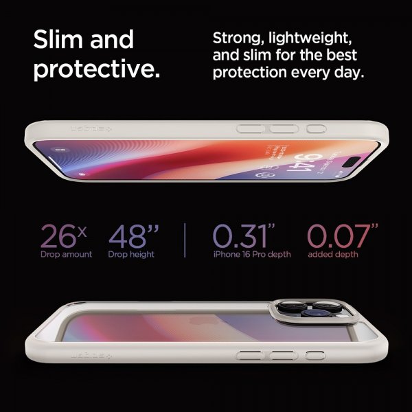 Spigen iPhone 16 Pro Kuori Ultra Hybrid Natural Titanium