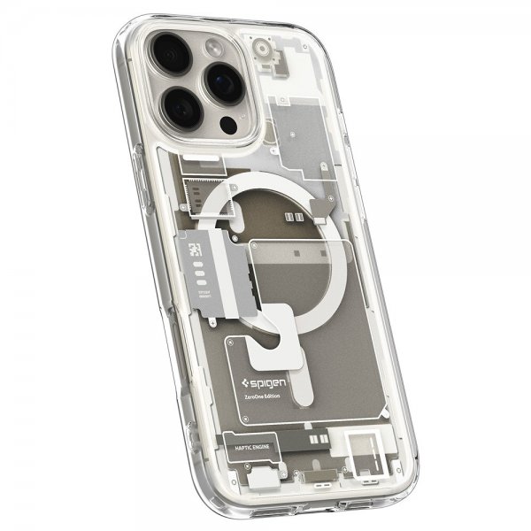 Spigen iPhone 16 Pro -kuori Ultra Hybrid Zero One MagFit Natural Titanium