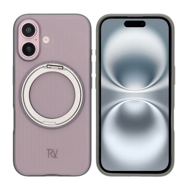 Rvelon iPhone 16 Suojakuori Kääntyvällä MagSafe-jalustalla Harmaa