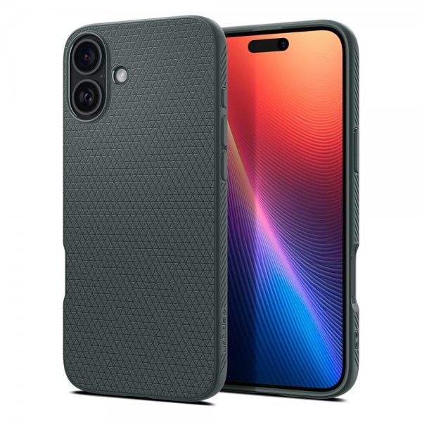 Spigen iPhone 16 Suojakuori Liquid Air Abyss Green