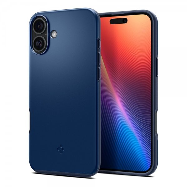 Spigen iPhone 16 Suojakuori Thin Fit MagFit Navy Blue