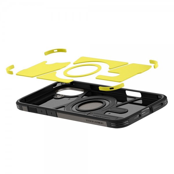Spigen iPhone 16 Suojakuori Tough Armor MagFit Gunmetal