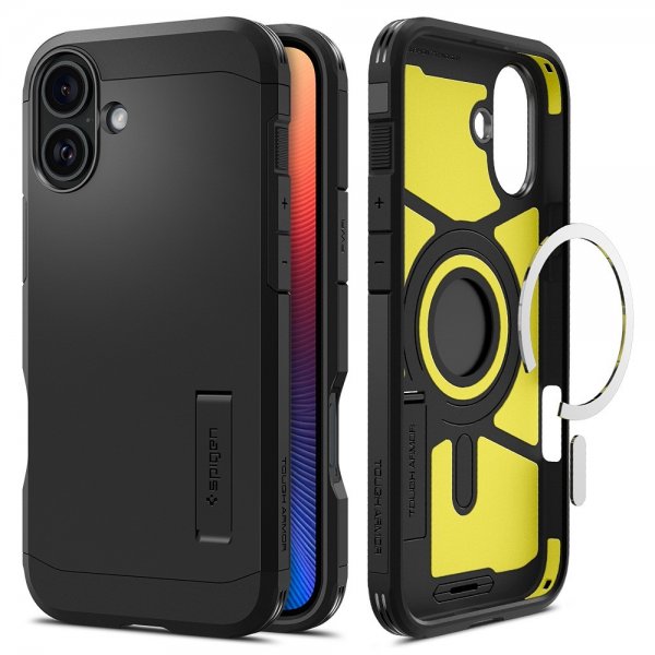 Spigen iPhone 16 Suojakuori Tough Armor MagFit Musta