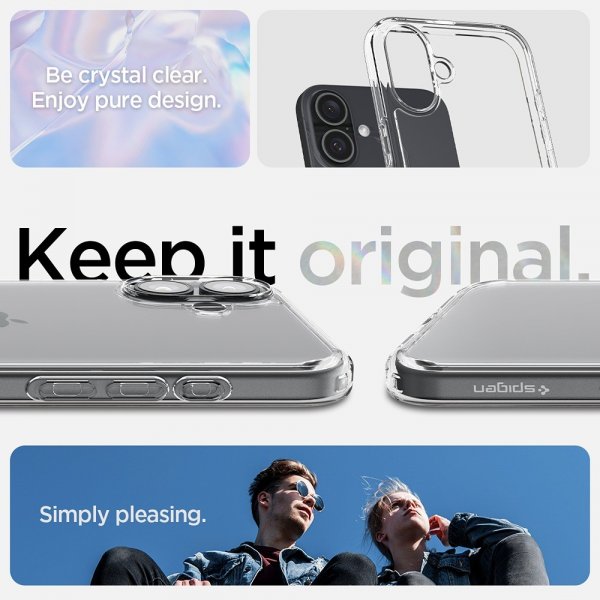 Spigen iPhone 16 -suojakuori Ultra Hybrid Crystal Clear