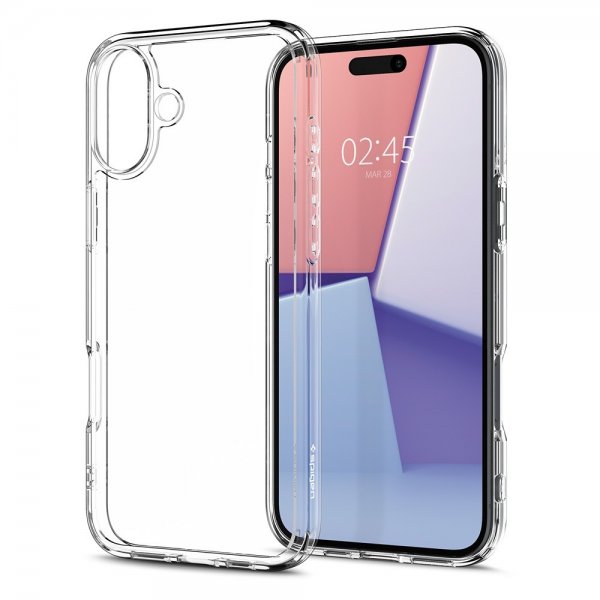Spigen iPhone 16 -suojakuori Ultra Hybrid Crystal Clear