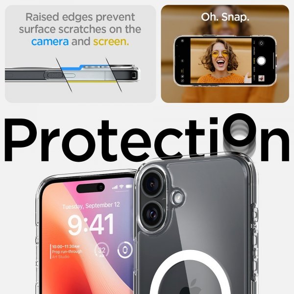 Spigen iPhone 16 Suojakuori Ultra Hybrid MagFit Valkoinen
