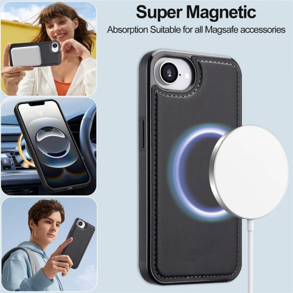 Nordic Covers iPhone 16./17. suojakuori irrotettavalla MagSafe-kuorella Raven Black