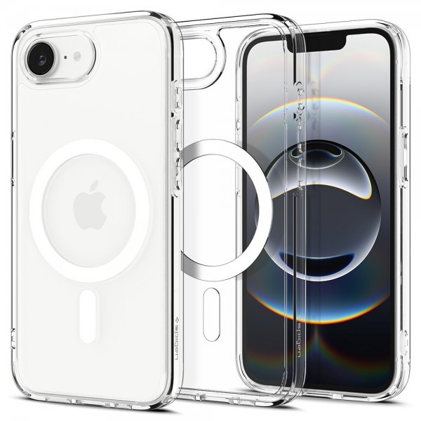 Spigen iPhone 16/17 Ultra Hybrid MagFit Clear White -kuori