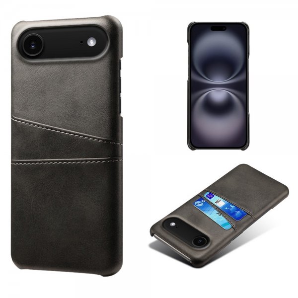 iPhone Air -kuori, jossa kaksi korttipaikkaa, musta