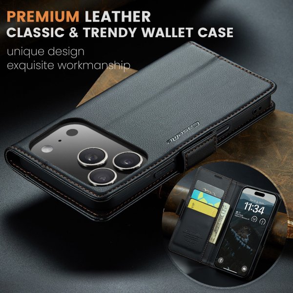CaseMe iPhone 17 Pro -kotelo 023 Series Musta
