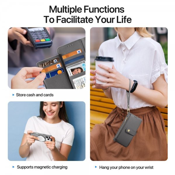 Dux Ducis iPhone 17 Pro -suojakuori 2-in-1 Lawa Series MagSafe harmaa