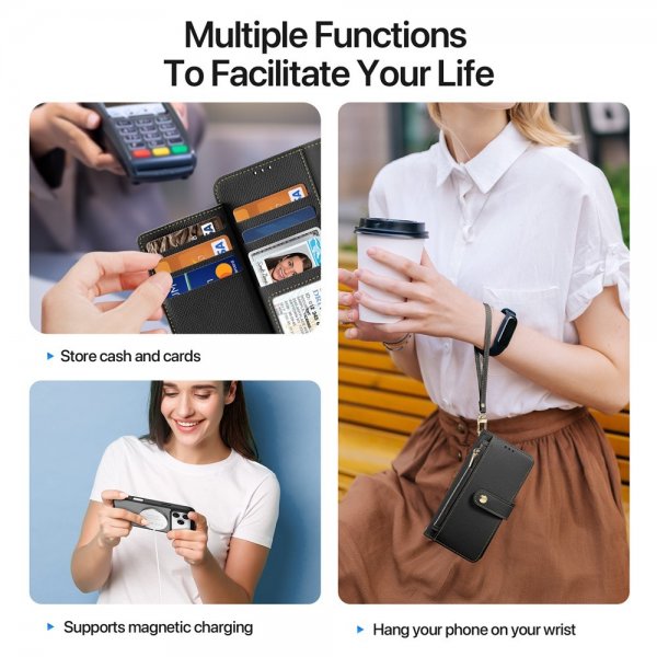 Dux Ducis iPhone 17 Pro -kotelo 2-in-1 Lawa Series MagSafe musta