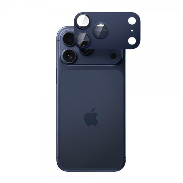 Spigen iPhone 17 Pro kameransuojaus Glas.tR EZ Fit Optik Pro XL Sininen