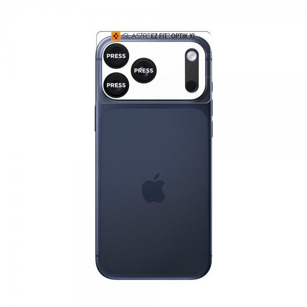 Spigen iPhone 17 Pro kameransuoja Glas.tR EZ Fit Optik Pro XL Musta