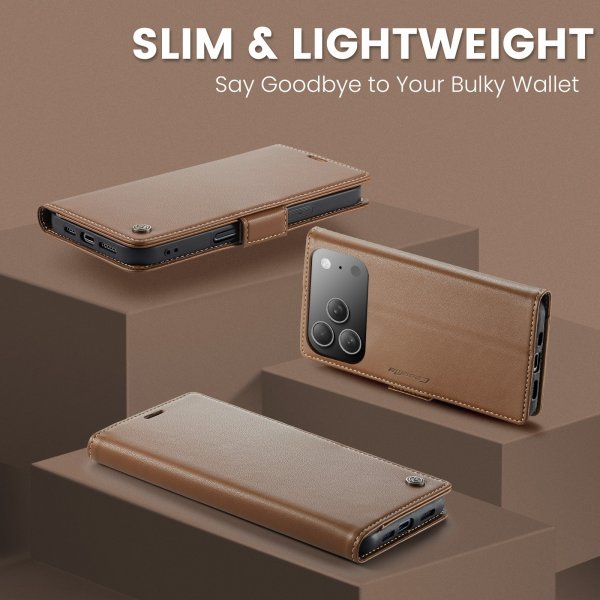 CaseMe iPhone 17 Pro Max -kotelo 023 Series Ruskea