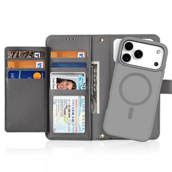 Dux Ducis iPhone 17 Pro Max -kotelo 2-in-1 Lawa Series MagSafe harmaa