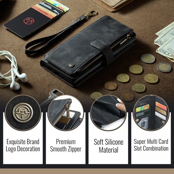 CaseMe iPhone 17 Pro Max -kotelo C30 Series musta