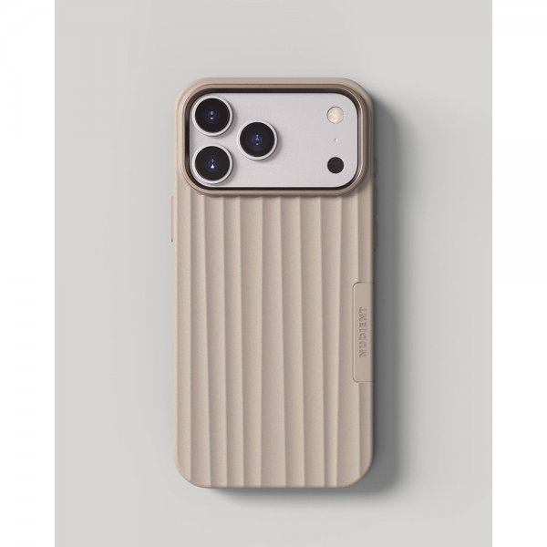 Nudient iPhone 17 Pro Max Kuori Bold Case MagSafe Linen Beige