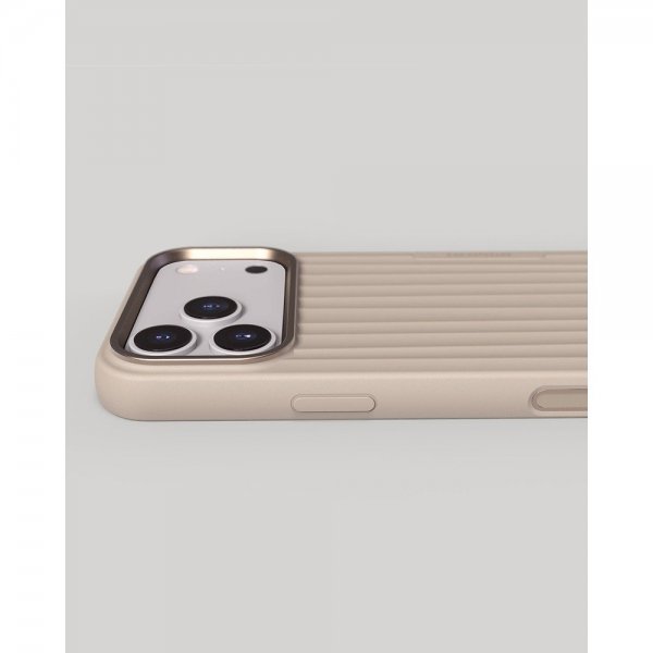 Nudient iPhone 17 Pro Max Kuori Bold Case MagSafe Linen Beige