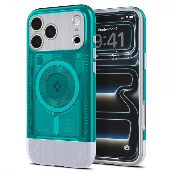 Spigen iPhone 17 Pro Max -kuori Classic C1 MagFit Bondi Blue