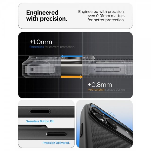 Spigen iPhone 17 Pro Max -kuori Enzo Aramid T MagFit, musta