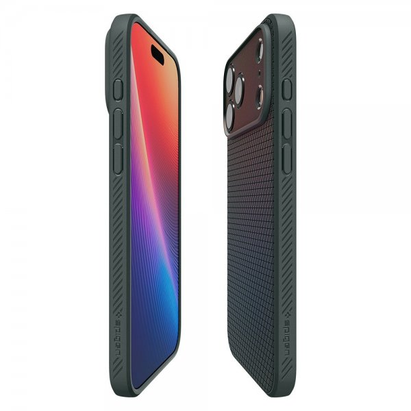 Spigen iPhone 17 Pro Max -kuori Liquid Air Abyss Green