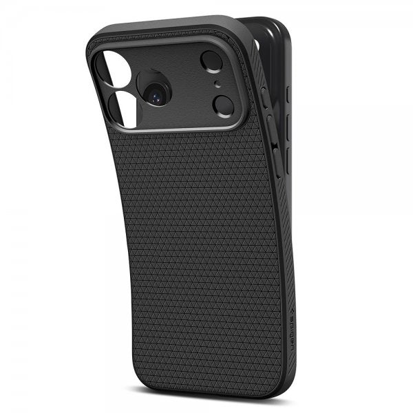 Spigen iPhone 17 Pro Max -kuori, Liquid Air, mattamusta