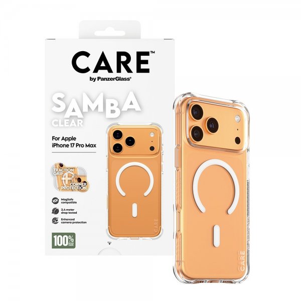 CARE by PanzerGlass iPhone 17 Pro Max -suojakuori Samba MagSafe Transparent