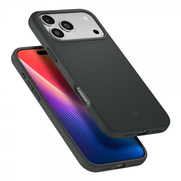 Spigen iPhone 17 Pro Max kuori Silicone Fit MagFit Abyss Green