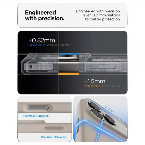 Spigen iPhone 17 Pro Max kuori Silicone Fit MagFit Stone