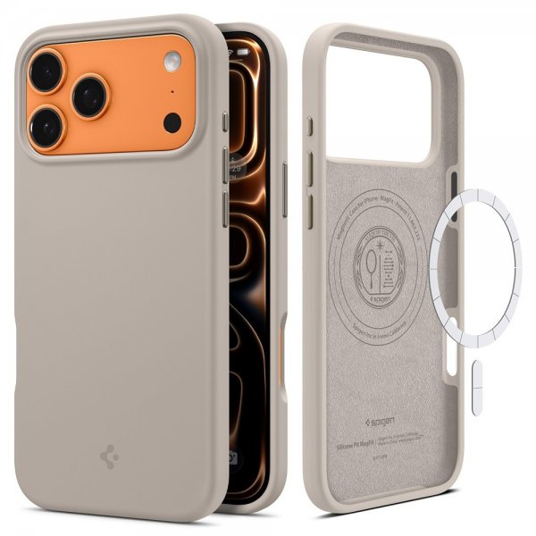 Spigen iPhone 17 Pro Max kuori Silicone Fit MagFit Stone
