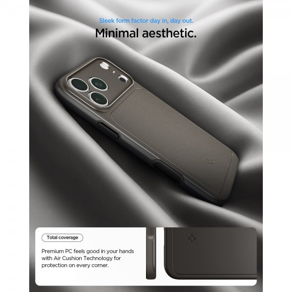 Spigen iPhone 17 Pro Max -kuori Thin Fit MagFit Gunmetal