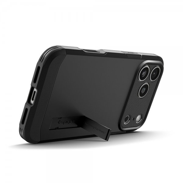 Spigen iPhone 17 Pro Max Kuori Tough Armor T MagFit Musta